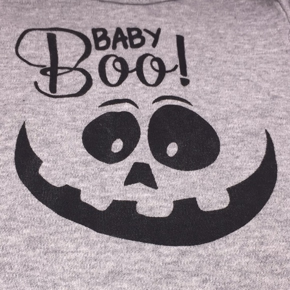 Baby Boo! Halloween Pumpkin Face Bodysuit 3-6 M - Picture 2 of 6